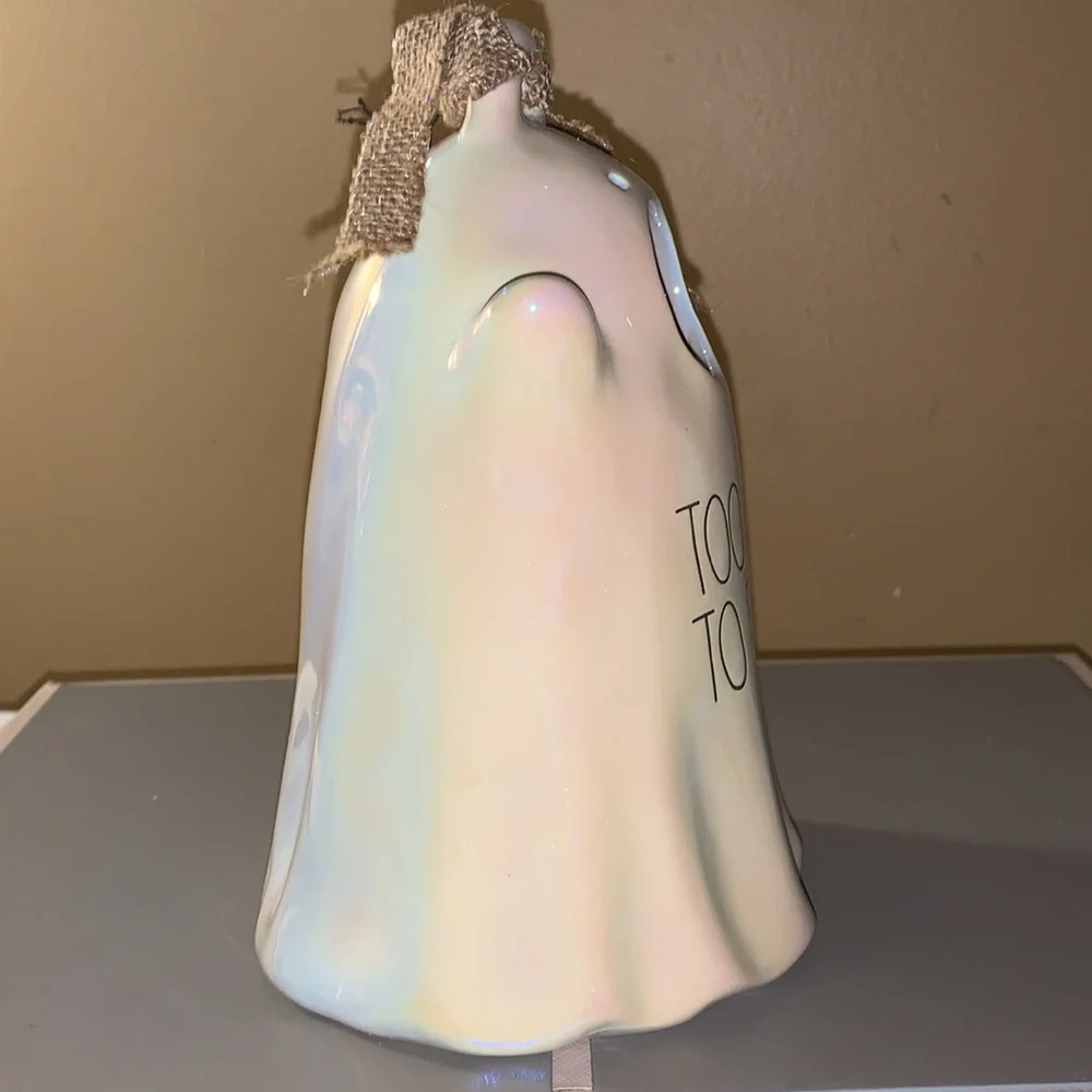🎃👻 RAE DUNN Halloween TOO CUTE TO SPOOK Luster Ghost Birdhouse NIB